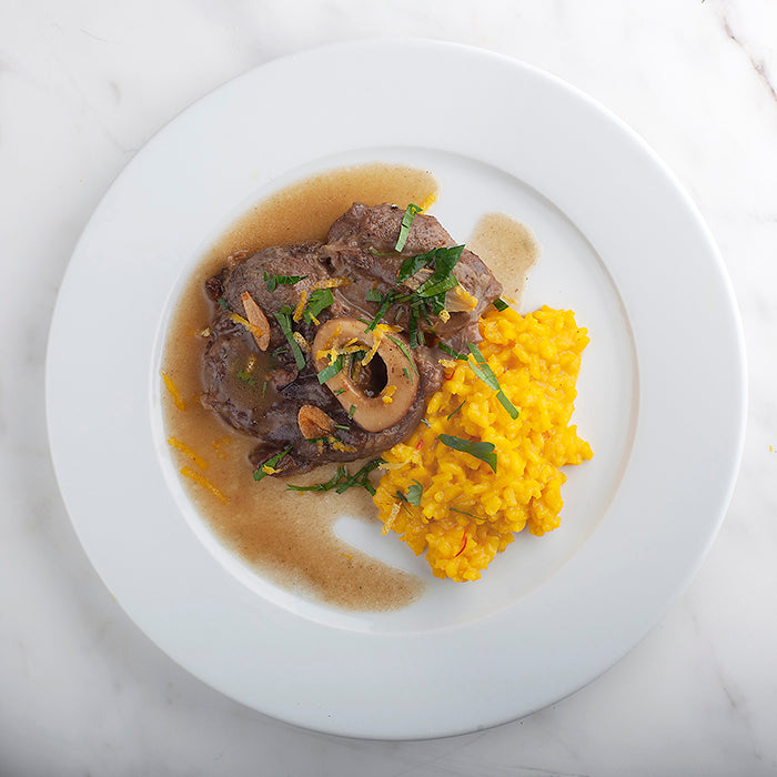 Osso buco alla Milanese – Kalvlägg med saffransrisotto